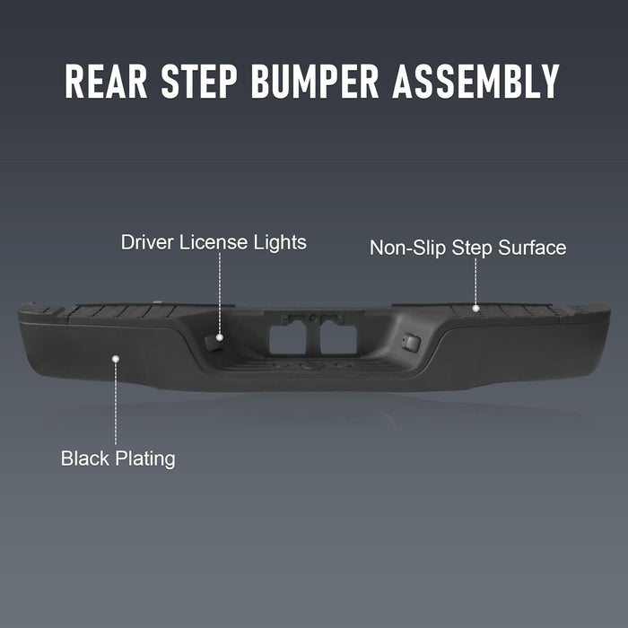 Rear Bumper Step Assembly Without Parking Sensor Holes replacement for…