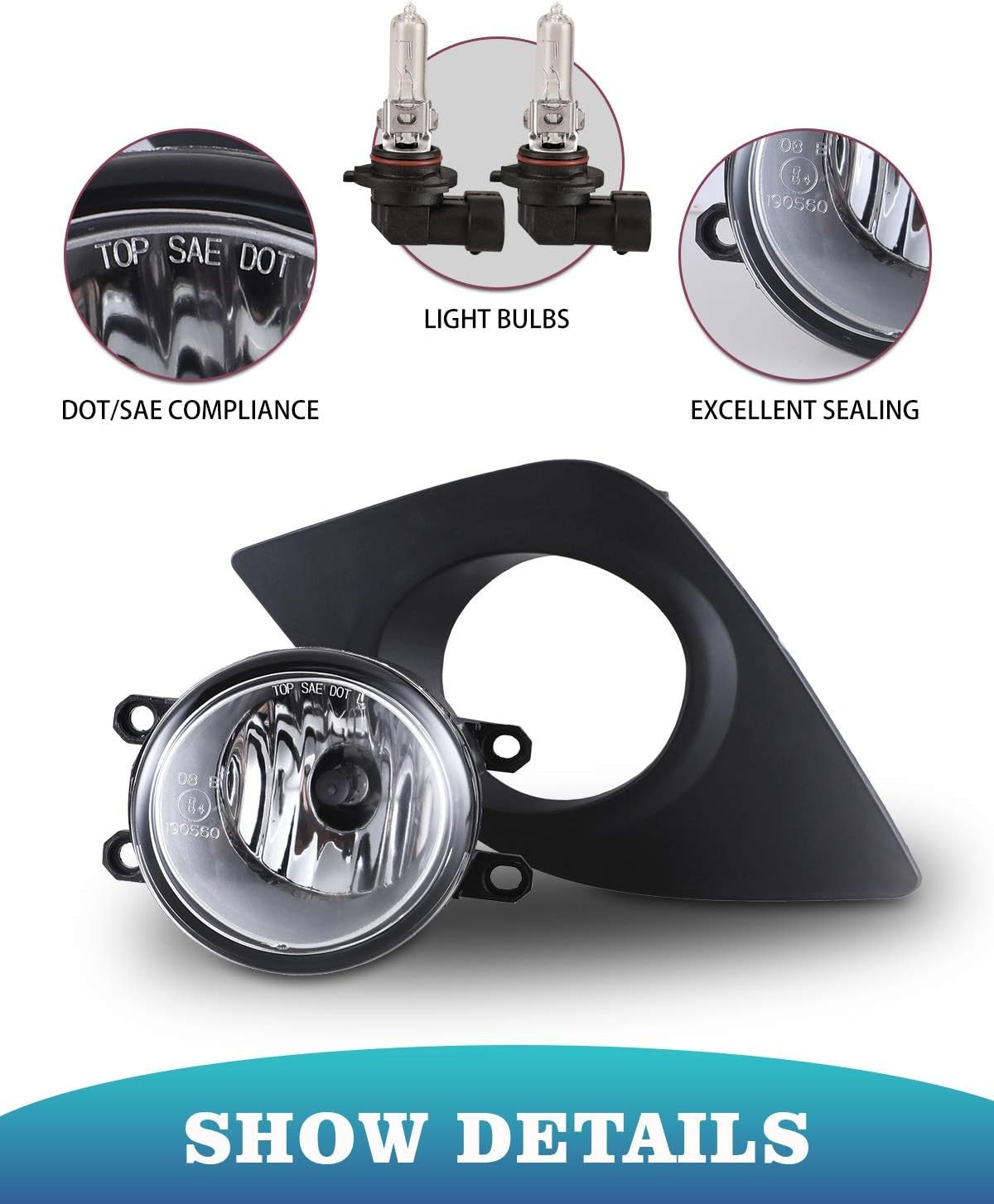 AUTOWIKI Fog Lights for 2014-2016 Toyota Corolla (Not Fit Corolla S…