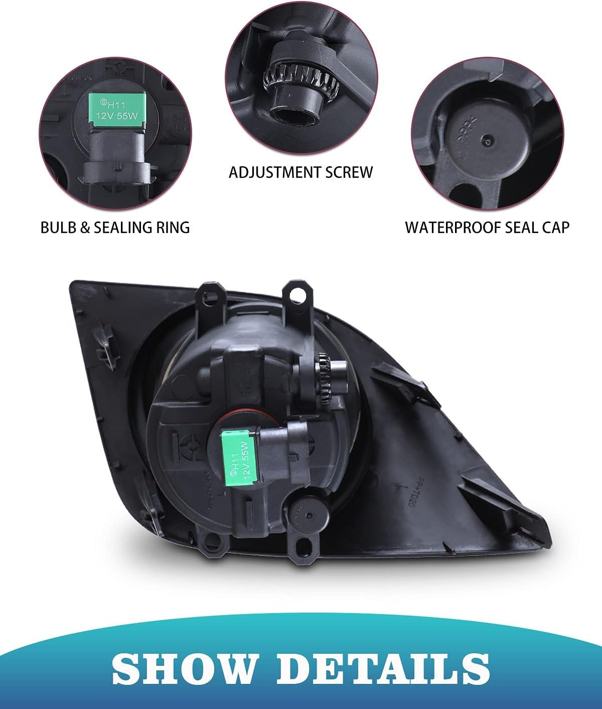 AUTOWIKI Fog Lights for 2014-2016 Toyota Corolla (Not Fit Corolla S…