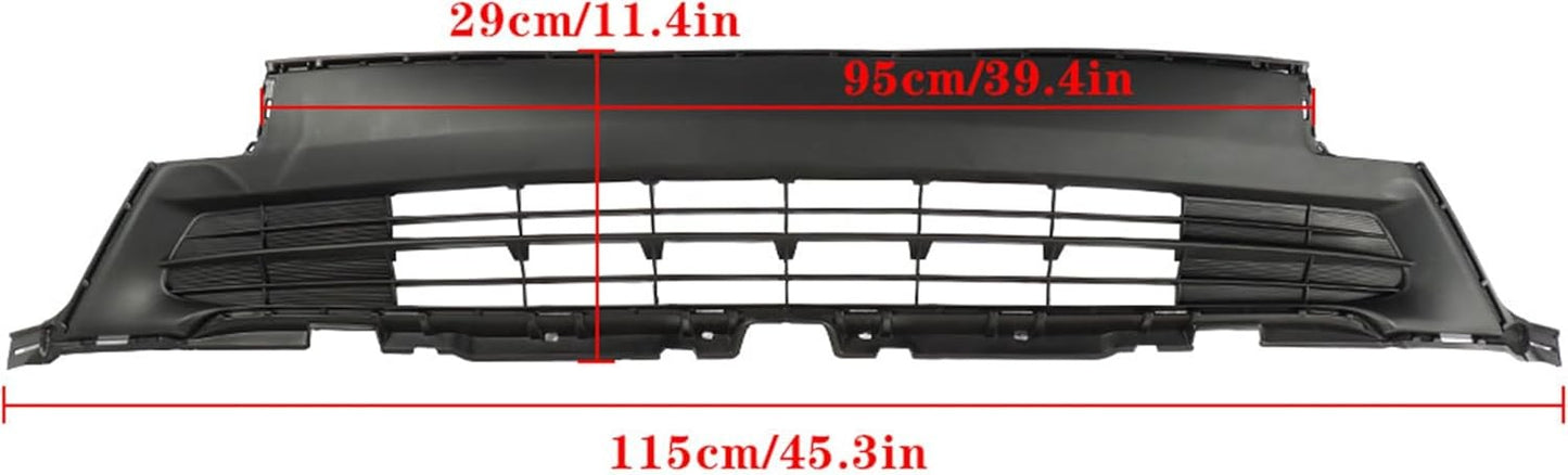 Black Front Bumper Lower Grille Straight Trim Style Replacement for RAV4…