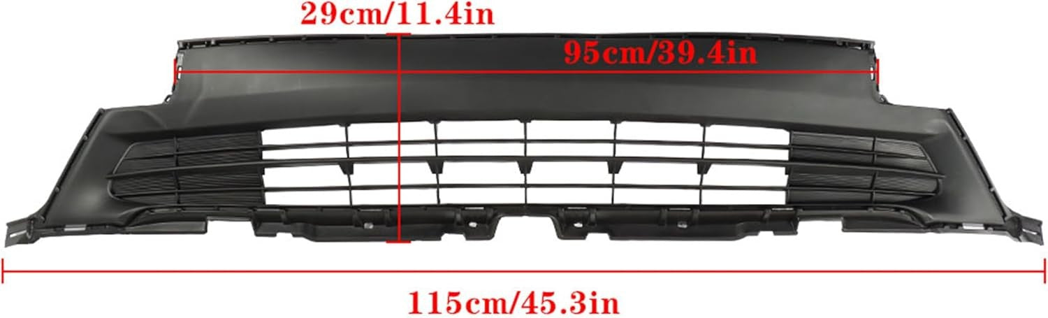 Black Front Bumper Lower Grille Straight Trim Style Replacement for RAV4…