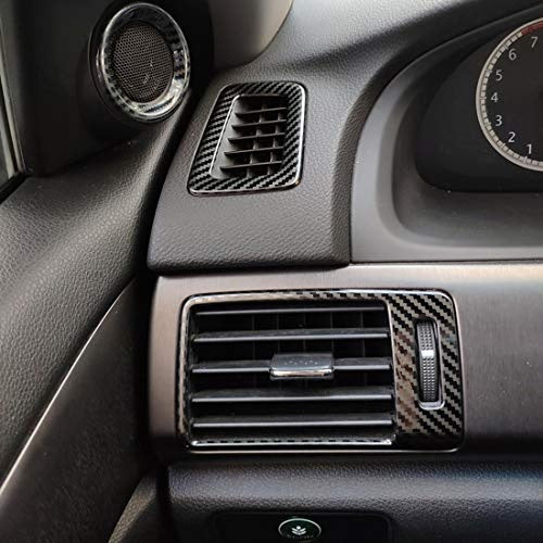 New, ruihe 2pc Carbon Fiber Color Steel Air Conditioning Dashboard Vent Cover Trim Fit for Honda Accord 2013 2014 2015 2016 2017