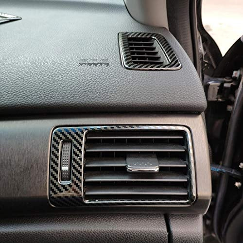 New, ruihe 2pc Carbon Fiber Color Steel Air Conditioning Dashboard Vent Cover Trim Fit for Honda Accord 2013 2014 2015 2016 2017