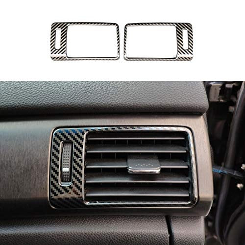 New, ruihe 2pc Carbon Fiber Color Steel Air Conditioning Dashboard Vent Cover Trim Fit for Honda Accord 2013 2014 2015 2016 2017