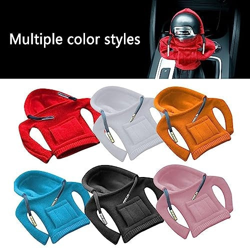 New, Car Gear Shift Cover,Automotive Interior Accessories Shift Boots & Knob Car Decor Accessories,Cute Hooded Shirt Shift Knob Cover,Universal Gear Shift Knob Cover as Best Gift for Women or Man(Red)