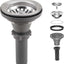 New, 3-1/2''Kitchen Sink Drain Kit Sink Drain Basket Sink Drain Assembly 304 Stainless Steel Sink Strainer Basket Stopper for Home Standard Kitchen Sinks （Tailpiece Included）