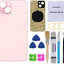 New, OEM Back Glass Replacement for iPhone 15 6.1-inches with Reparing Tool Kit (Pink)
