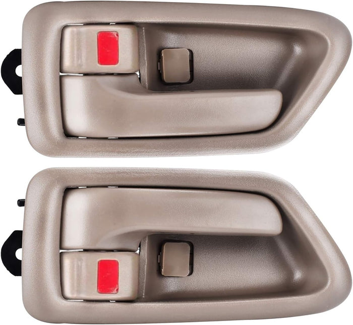 New, FAERSI 2Pcs Inside Interior Door Handle Front Rear Driver & Passenger Side Replacement for 1997 1998 1999 2000 2001 Toyota Camry Beige/Tan