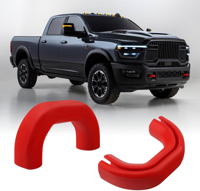 New, Front Tow Hooks Covers for RAM 2500/3500 2019-2025, Hitch Cover Customized Car Tow Hooks Compatible with RAM 2500/3500 Accessories 2019-2025 (Red)
