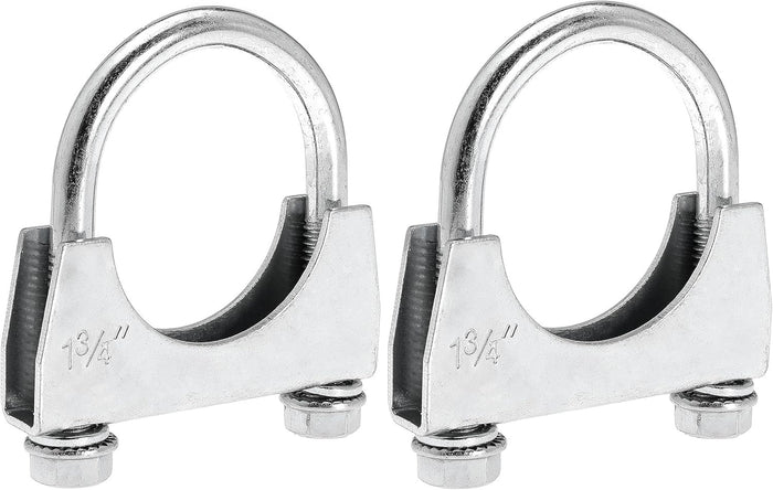 New, 1-3/4" U Bolt Clamp - 1.75 Inch U-Bolt Muffler Clamp for Exhaust System - RV UTV Tractor Motorcycle Replacement Clip