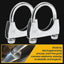 New, 1-3/4" U Bolt Clamp - 1.75 Inch U-Bolt Muffler Clamp for Exhaust System - RV UTV Tractor Motorcycle Replacement Clip