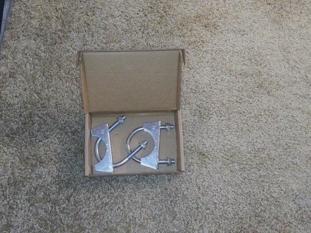 New, 1-3/4" U Bolt Clamp - 1.75 Inch U-Bolt Muffler Clamp for Exhaust System - RV UTV Tractor Motorcycle Replacement Clip