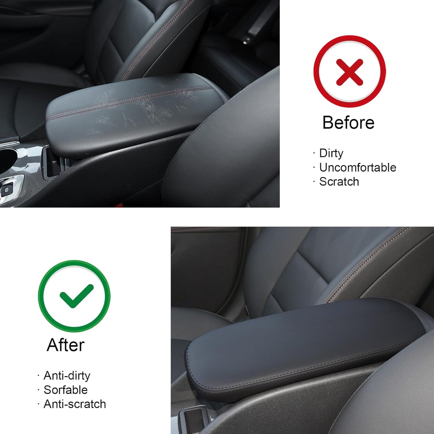 New, Armrest Cover for Chevrolet Malibu 2015-2025(Black),Center Console Cover for 2015 2016 2017 2018 2019 2020 2021 2022 2023 2024 2025 Chevrolet Malibu Accessories