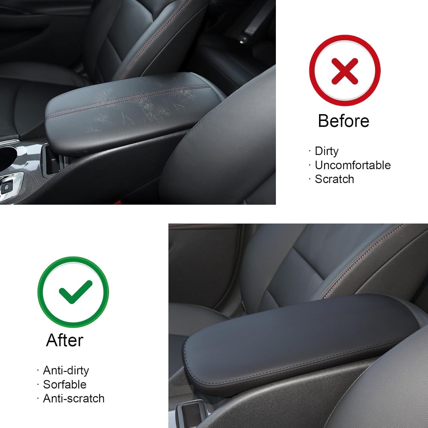 New, Armrest Cover for Chevrolet Malibu 2015-2025(Black),Center Console Cover for 2015 2016 2017 2018 2019 2020 2021 2022 2023 2024 2025 Chevrolet Malibu Accessories