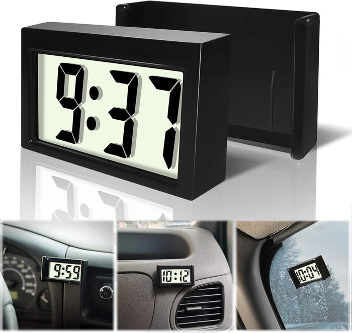 Brand new, Betus Car Dashboard Digital Clock - Vehicle Adhesive Clock with Jumbo Time & Day Display - Mini Automotive Stick On Watch for Car Truck Dashboard & Air Vent(Black Pack of 1)