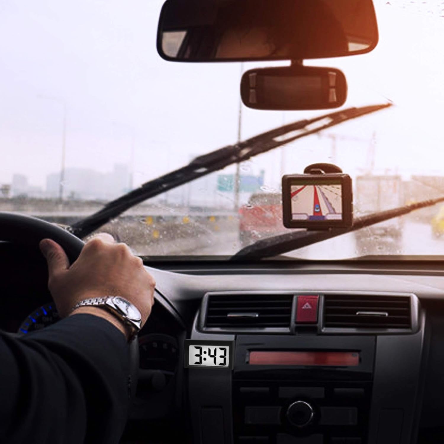 Brand new, Betus Car Dashboard Digital Clock - Vehicle Adhesive Clock with Jumbo Time & Day Display - Mini Automotive Stick On Watch for Car Truck Dashboard & Air Vent(Black Pack of 1)