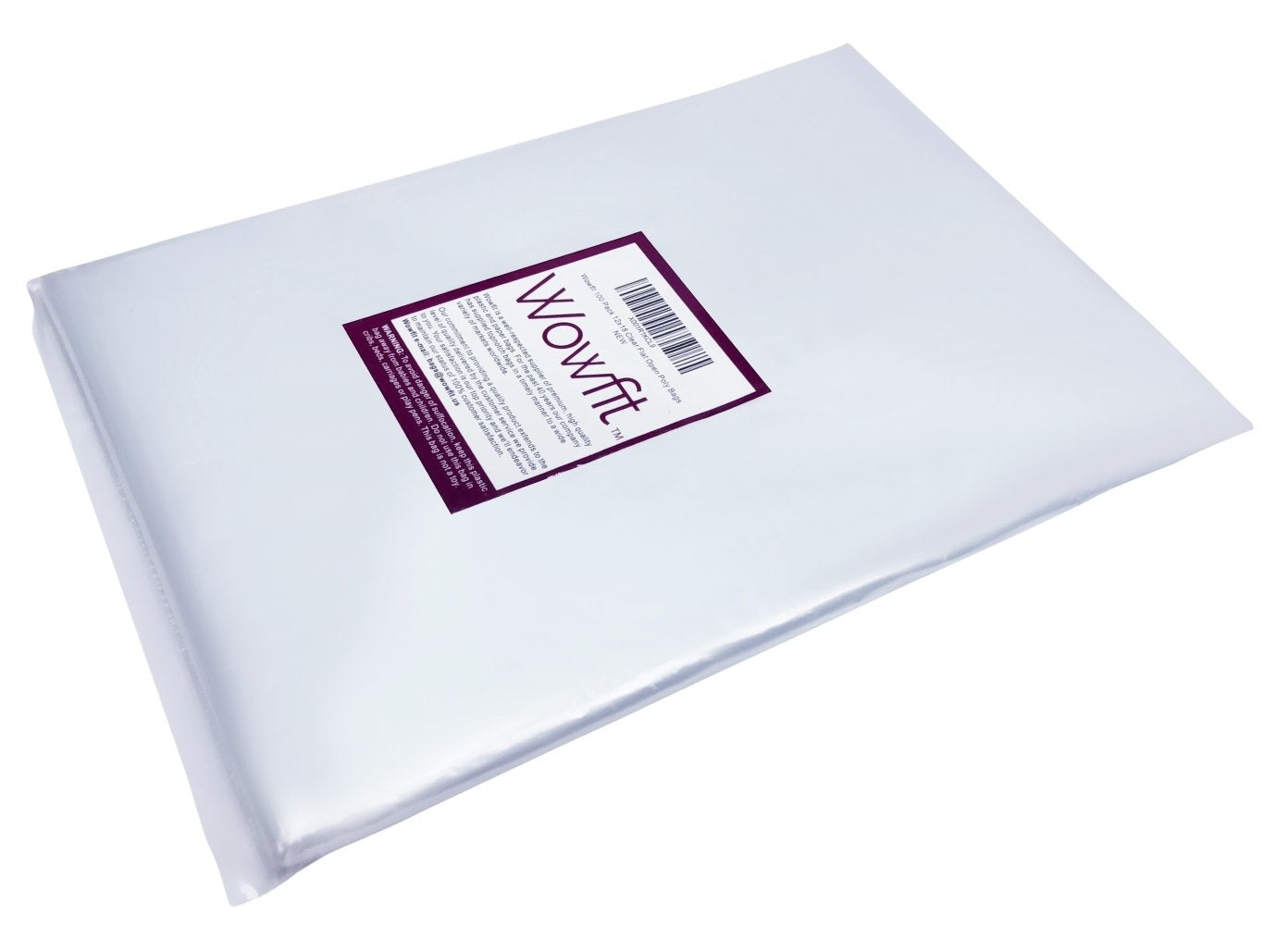 New, Wowfit 100 CT 12x18 inch 1.1 Mil Clear Plastic Flat Open Poly Bags – Great for Bread Loaves, Food Storage, Cotton Candy, Seafood, Trays, Shirts, Hats, and More