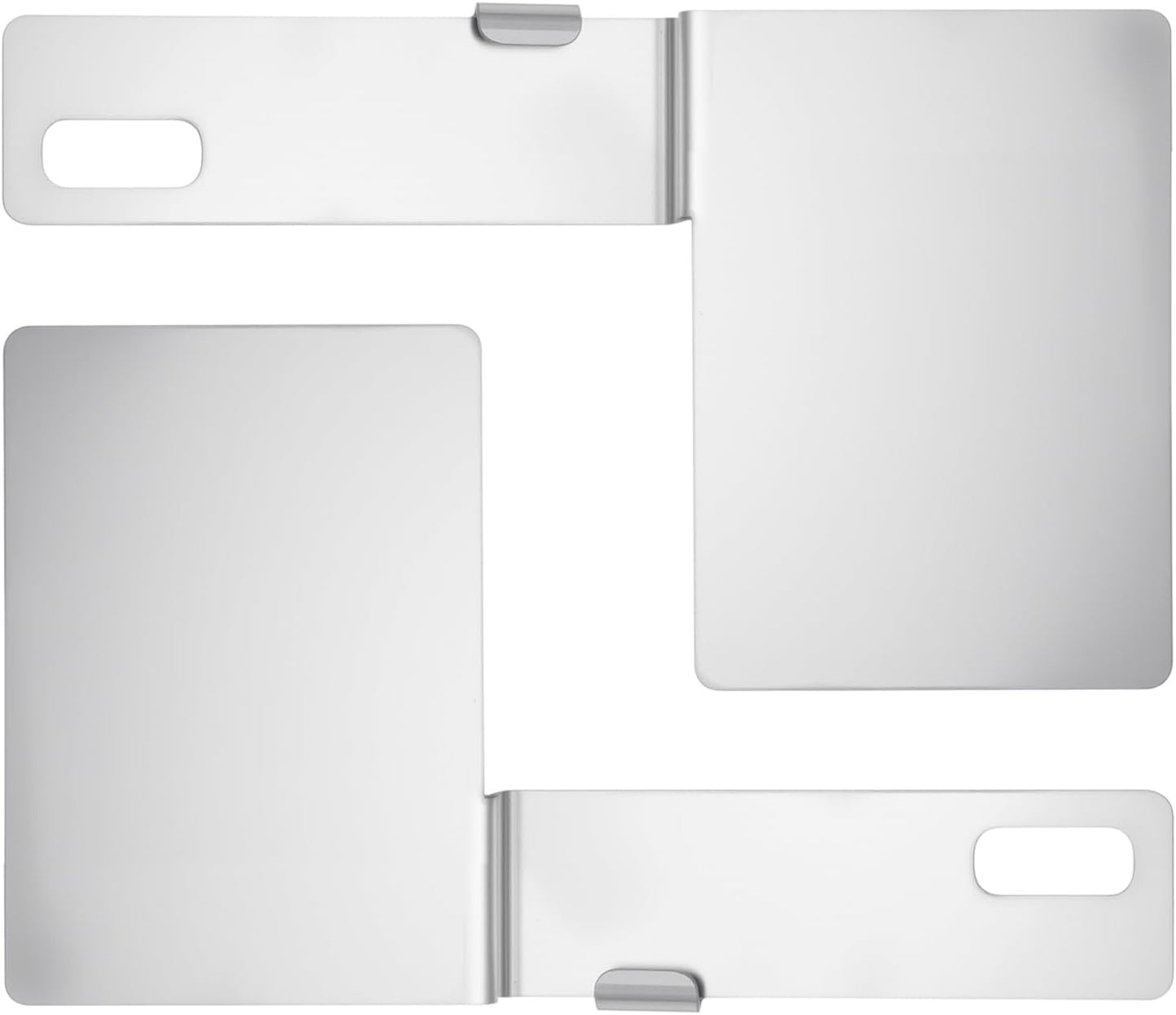 New, Blulu 2 Pcs Hawaii State Safety Check Sticker Plate Stainless Steel License Plate Bracket with 15 Degree Angled Long 1 Holes Vertical License Sticker Bracket Mount