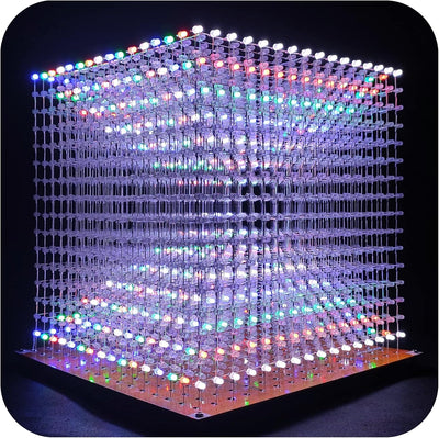 168.00 - New, 3D Led Cube Light Electronics Kit with LED 16x16x16 Electronic Learning Toy for Children and Teenagers Learning Activities Suit (3D16MINI-MULTI-KIT)