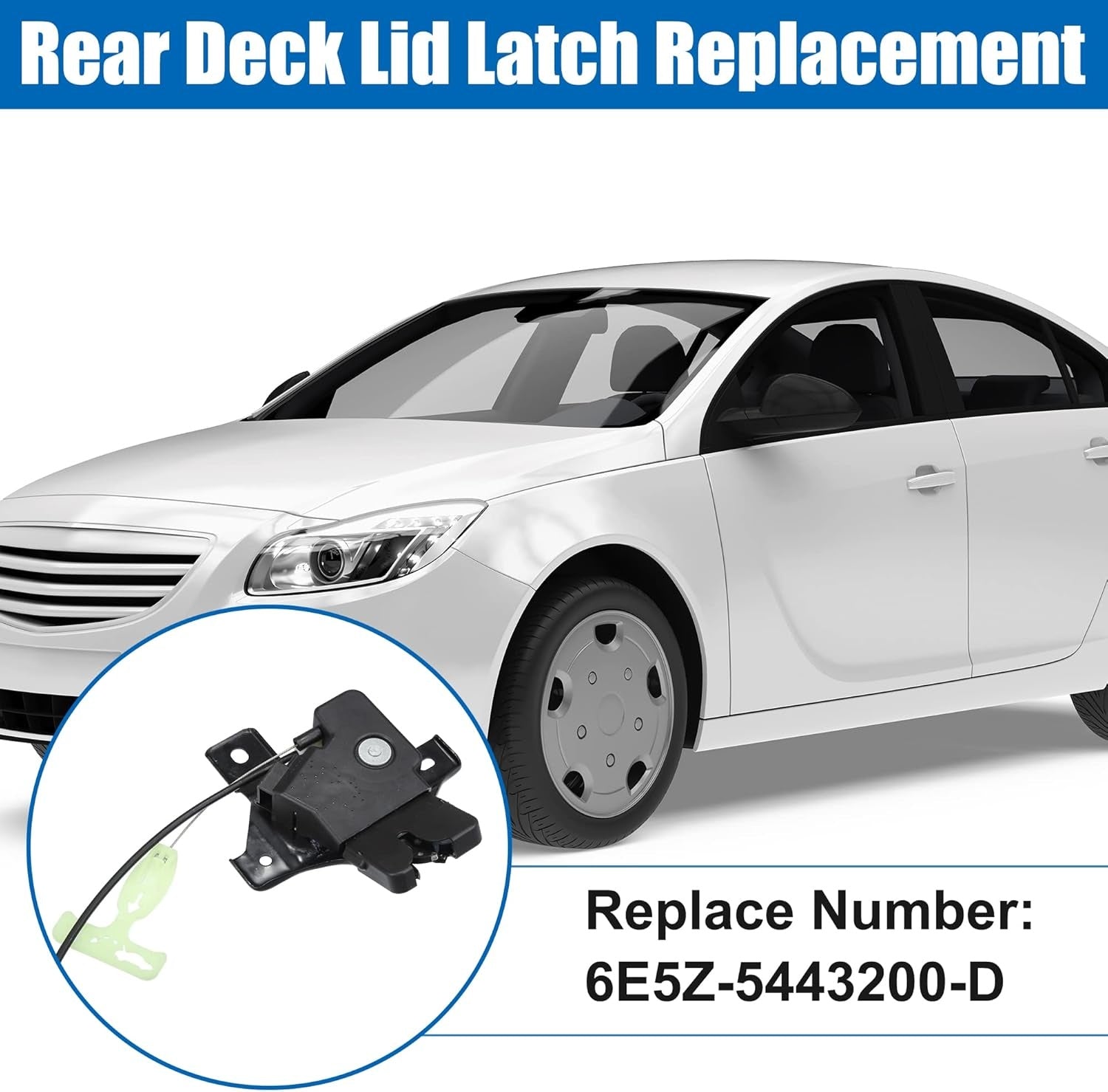 New, ACROPIX Rear Tailgate Lock Latch Actuator Replacement Fit for Ford Fusion - Pack of 1 Black