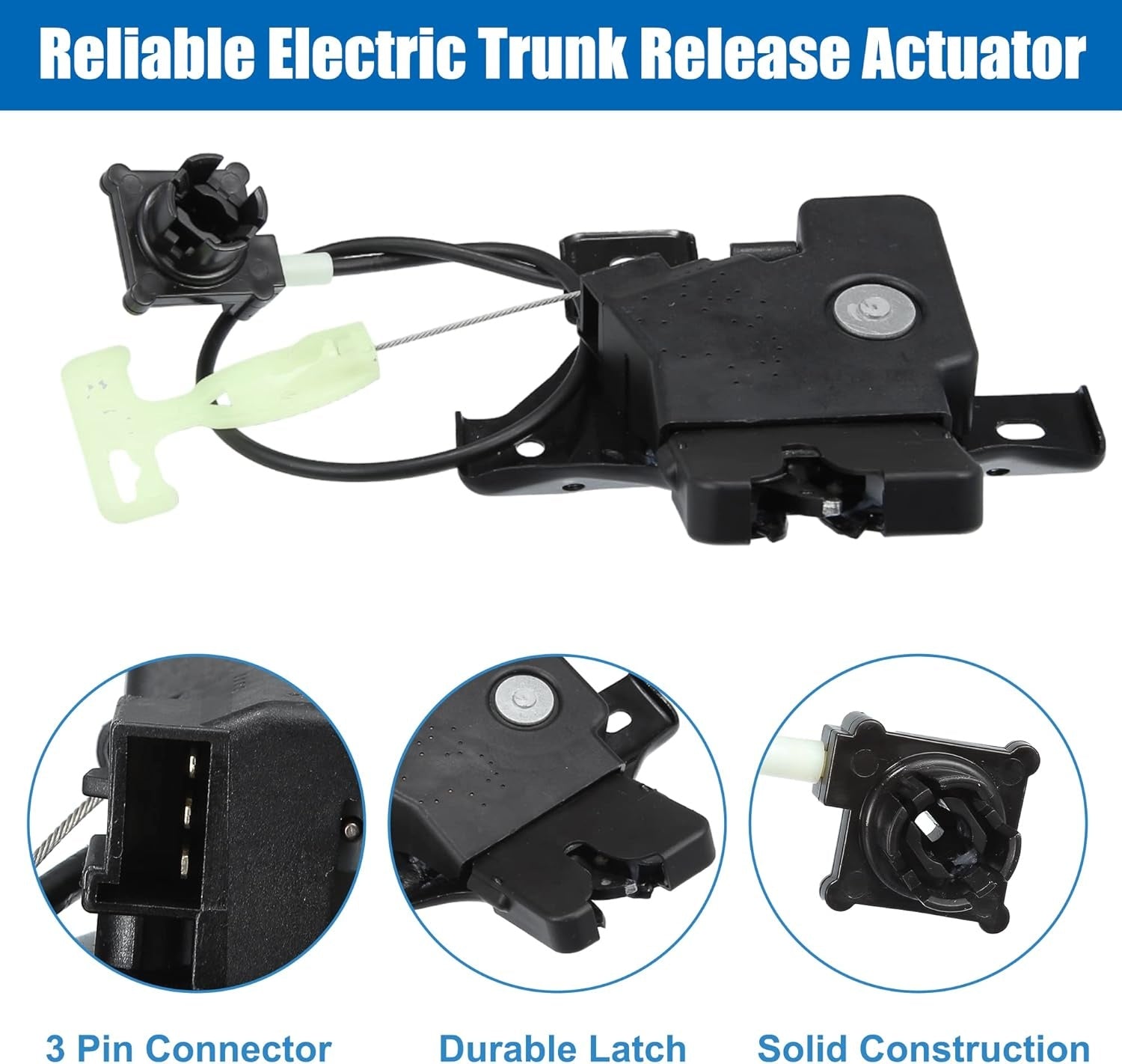 New, ACROPIX Rear Tailgate Lock Latch Actuator Replacement Fit for Ford Fusion - Pack of 1 Black
