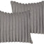 New, 18x18 Throw Pillow Covers Set of 2, Decorative Faux Fur Covers for Bed, Couch Soft Fluffy Pillow Cover with Velvet Back for Living Room, Neutral Home Décor Accent for Sofa - Dark Gray