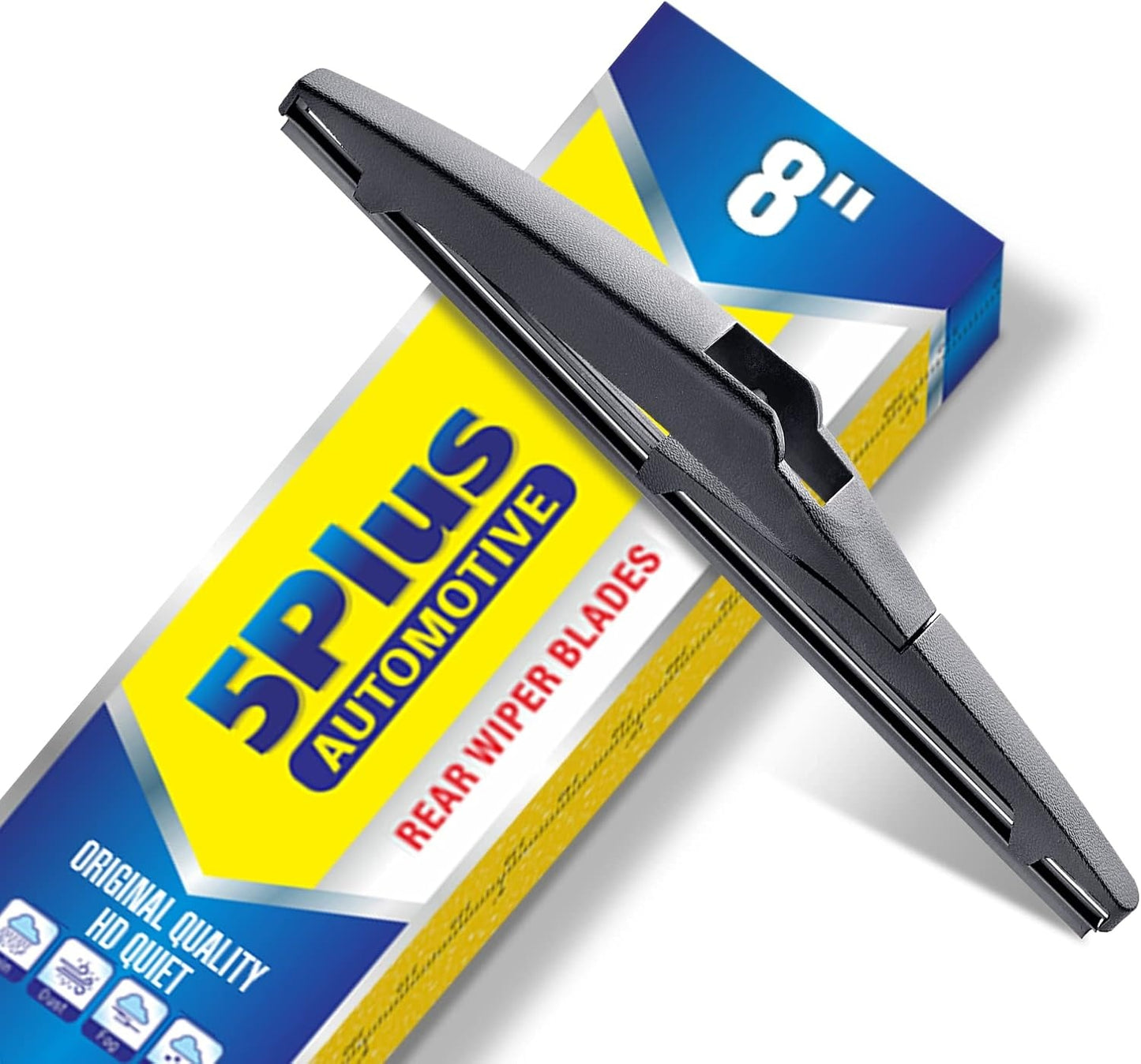 New, 5 PLUS® 8" Rear Wiper Blade Replacement for Toyota Prius C 2019-2012 /Lexus CT200h 2017-2011 /Scion xD 2014-2008 Rear Windshield Wiper Blade (8-A)