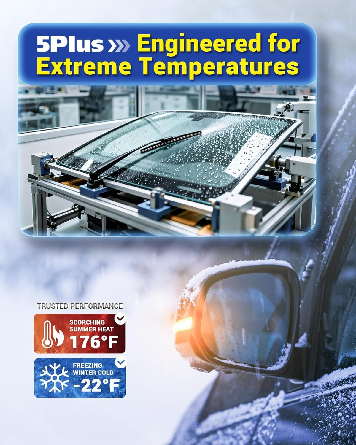 New, 5 PLUS® 8" Rear Wiper Blade Replacement for Toyota Prius C 2019-2012 /Lexus CT200h 2017-2011 /Scion xD 2014-2008 Rear Windshield Wiper Blade (8-A)