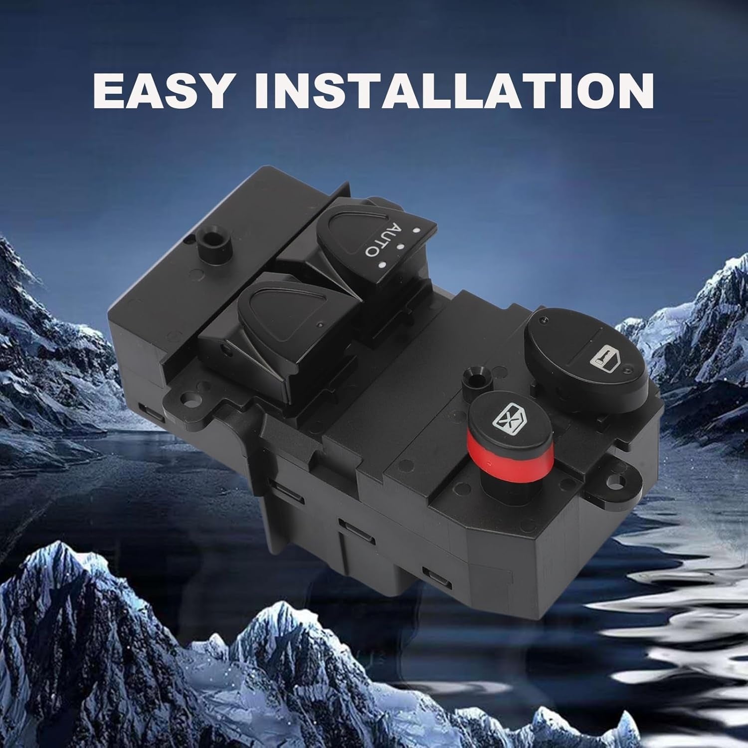 New, Power Window Master Switch fit for 2006-2011 Honda Civic EX EX-L LX Coupe, 16 Pins - Driver Window Control Switch Replace 35750SVAA11 1S10320