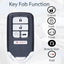New, Smart Key Fob Keyless Entry Fits for Honda Accord 2018-2022 (FCC ID:CWTWB1G0090 P/N:72147-TVA-A01) Remote Control Key Replacement 5 Button