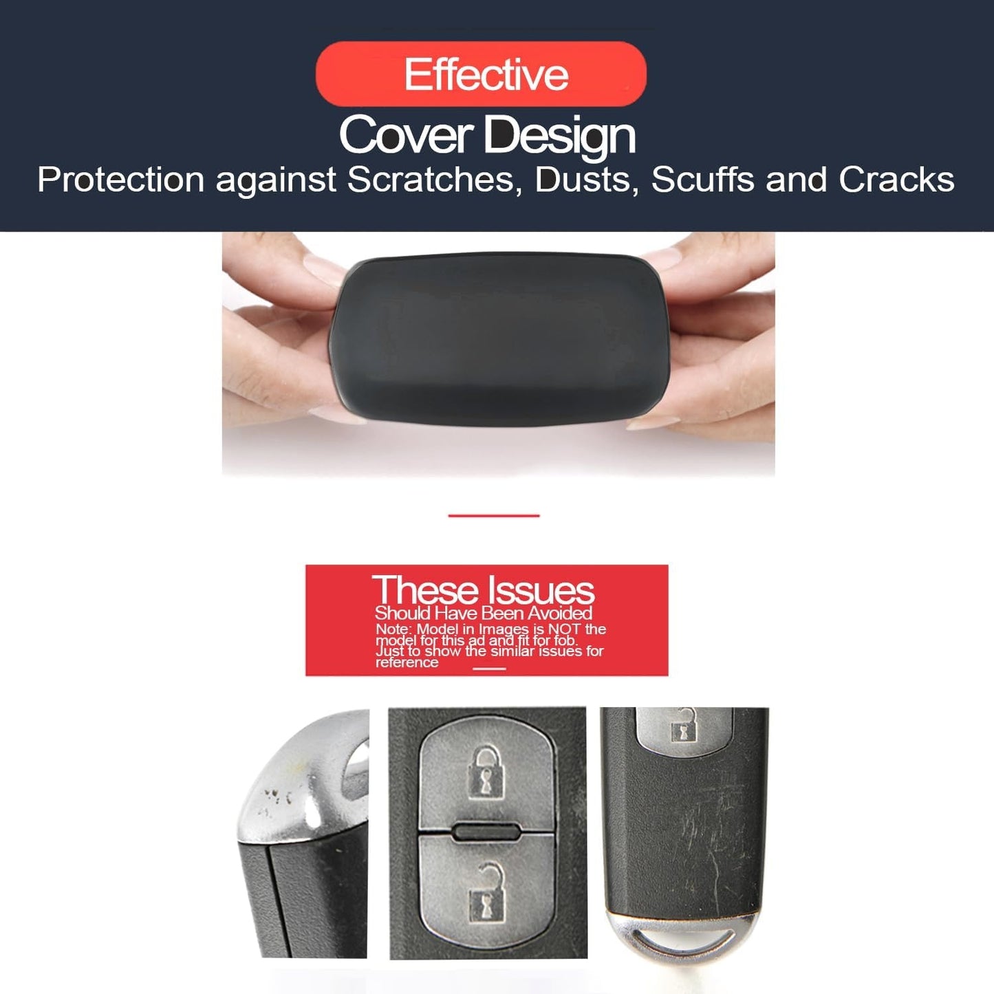 New, 2pcs Compatible with Honda Odyssey EX EX-L LX SE Touring Elite EXL Black Key Fob Cover Case Key Chain Protector Keyless Remote Holder N5F-A04TAA