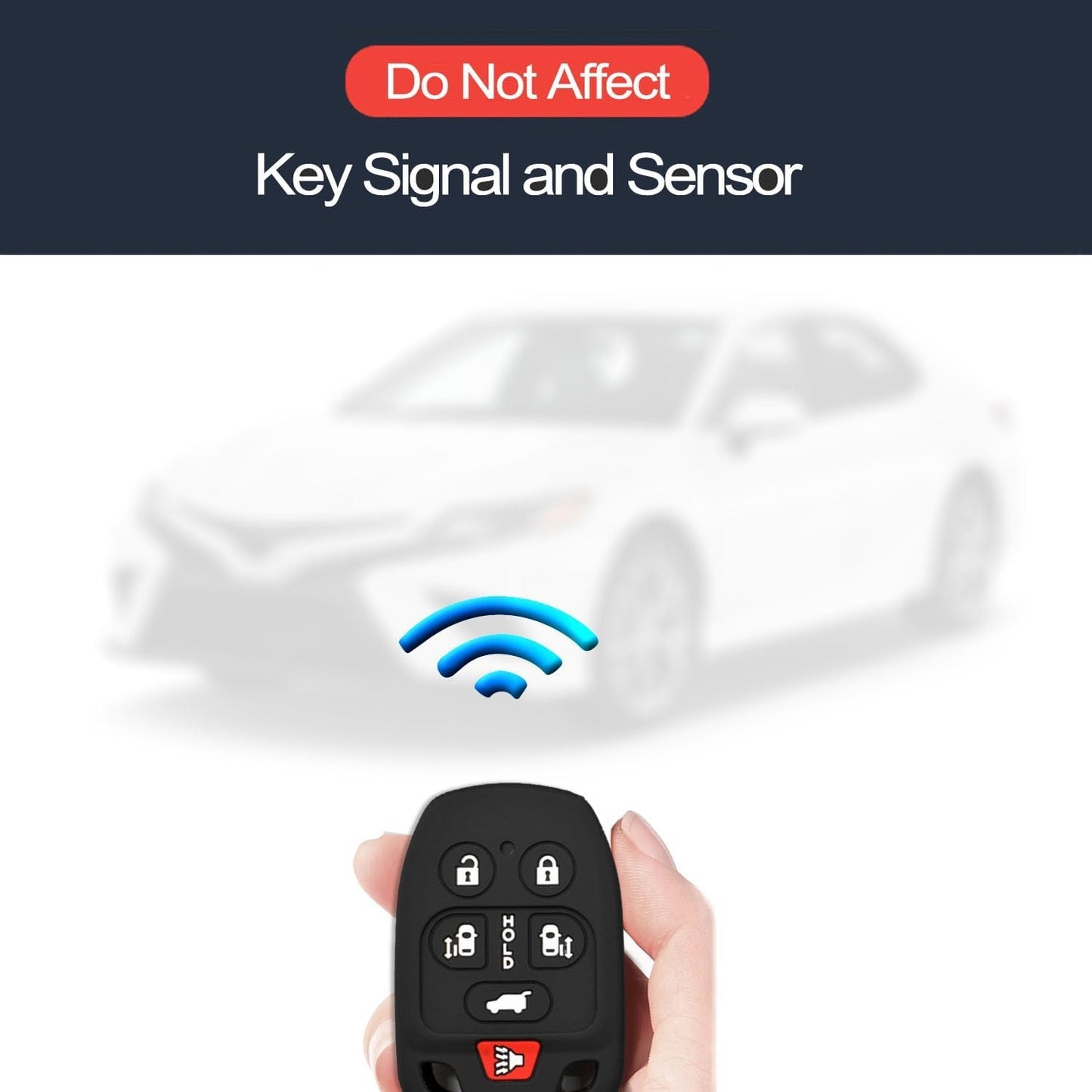 New, 2pcs Compatible with Honda Odyssey EX EX-L LX SE Touring Elite EXL Black Key Fob Cover Case Key Chain Protector Keyless Remote Holder N5F-A04TAA