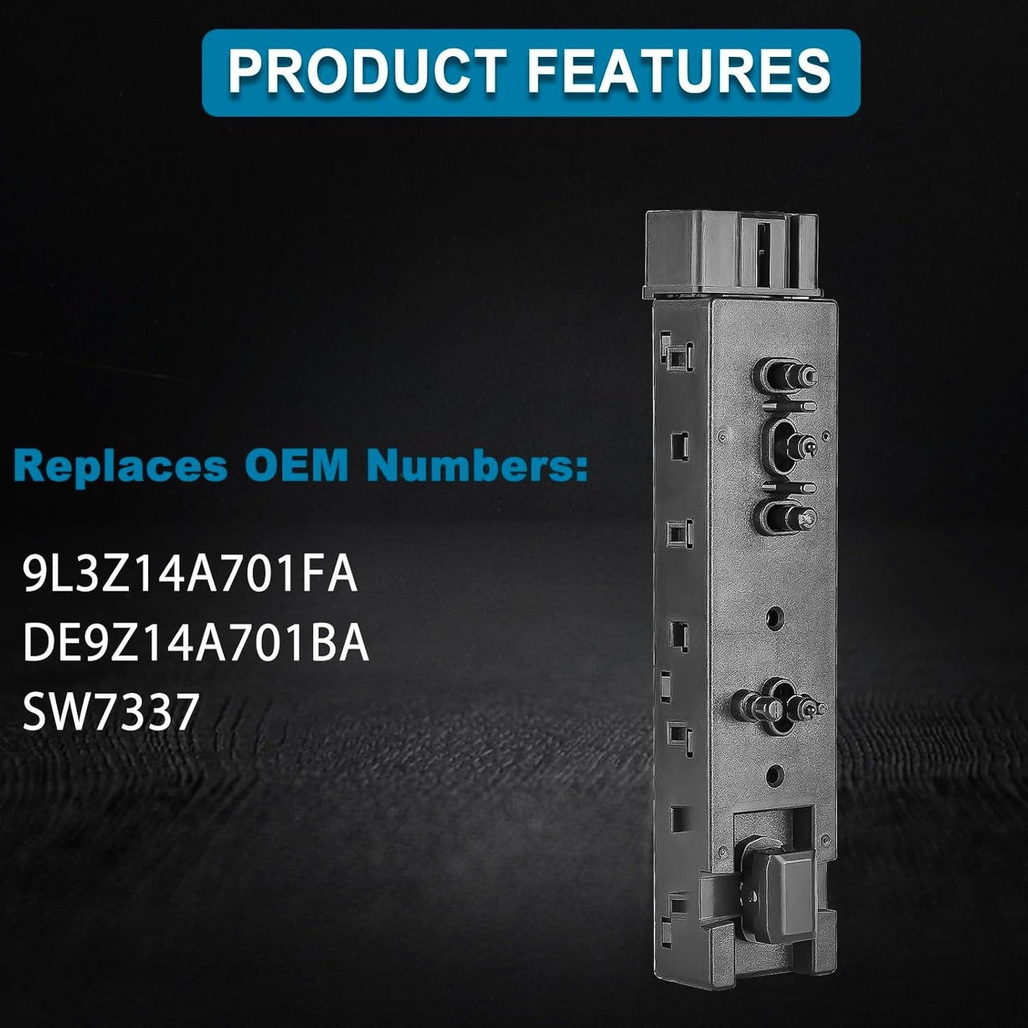 New, Front Right Passenger Side Power Seat Switch Replacement for Ford Edge Escape Explorer Fusion Expedition F150, Lincoln & Mercury, Power Seat Adjustment Control Switch, 9L3Z14A701FA, DE9Z14A701BA