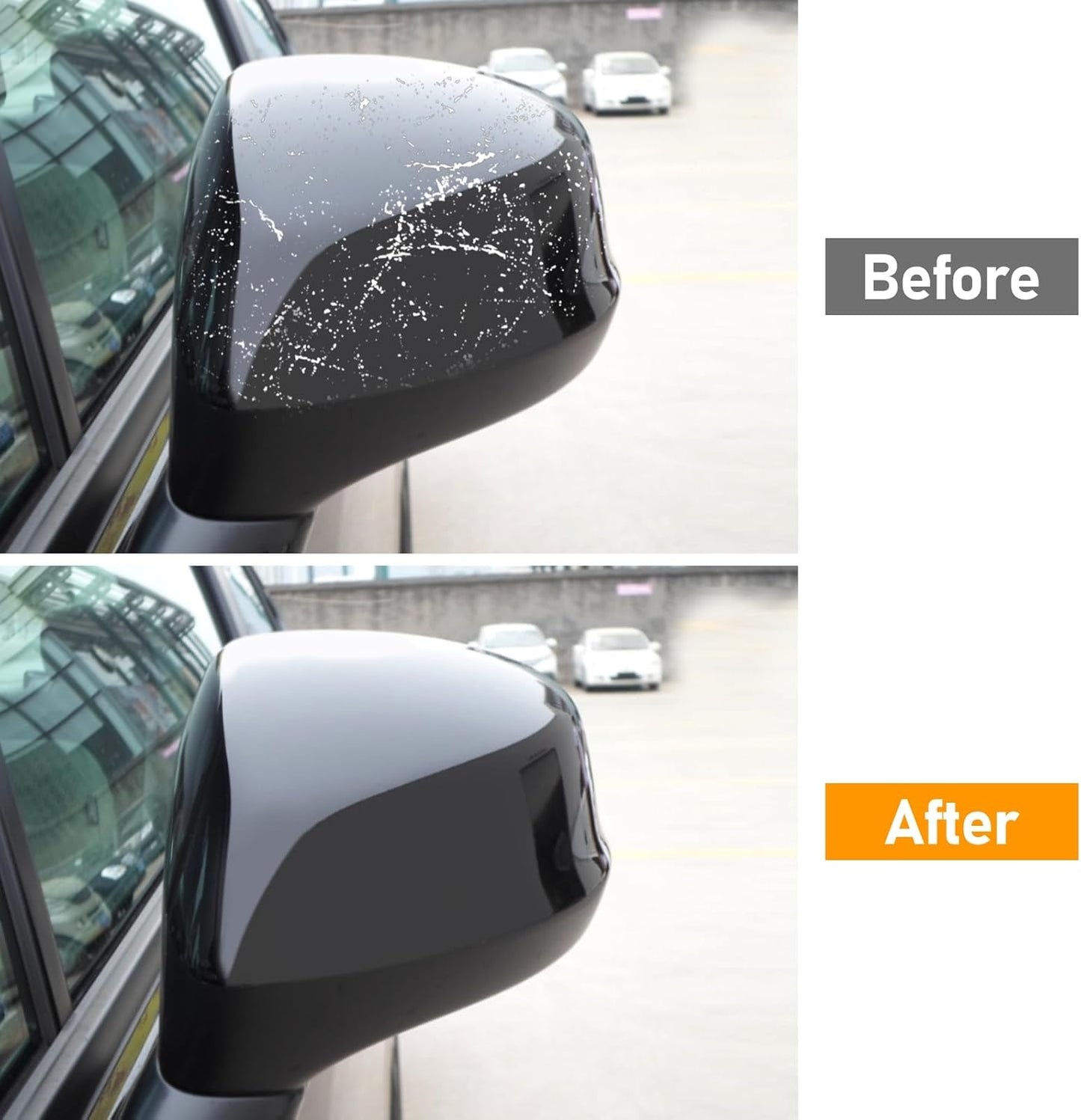 New, Moonlinks Compatible with 2012-2015 Honda Civic Side Mirror Cover Replacement,Glossy Black LH & RH Side Door Rearview Mirror Cap for 9th Gen Civic(1 Pair