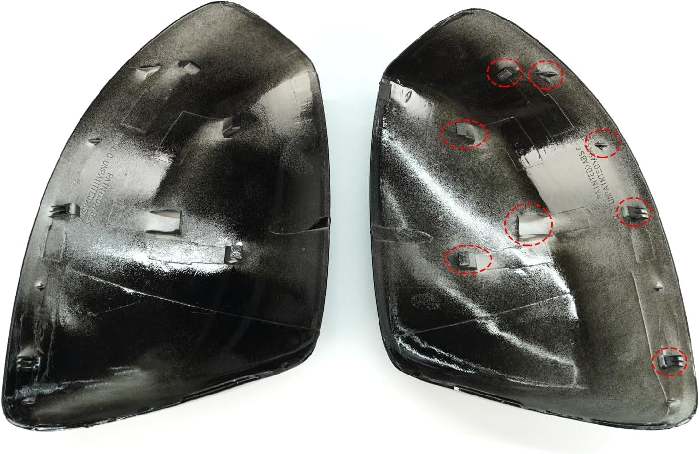 New, Moonlinks Compatible with 2012-2015 Honda Civic Side Mirror Cover Replacement,Glossy Black LH & RH Side Door Rearview Mirror Cap for 9th Gen Civic(1 Pair