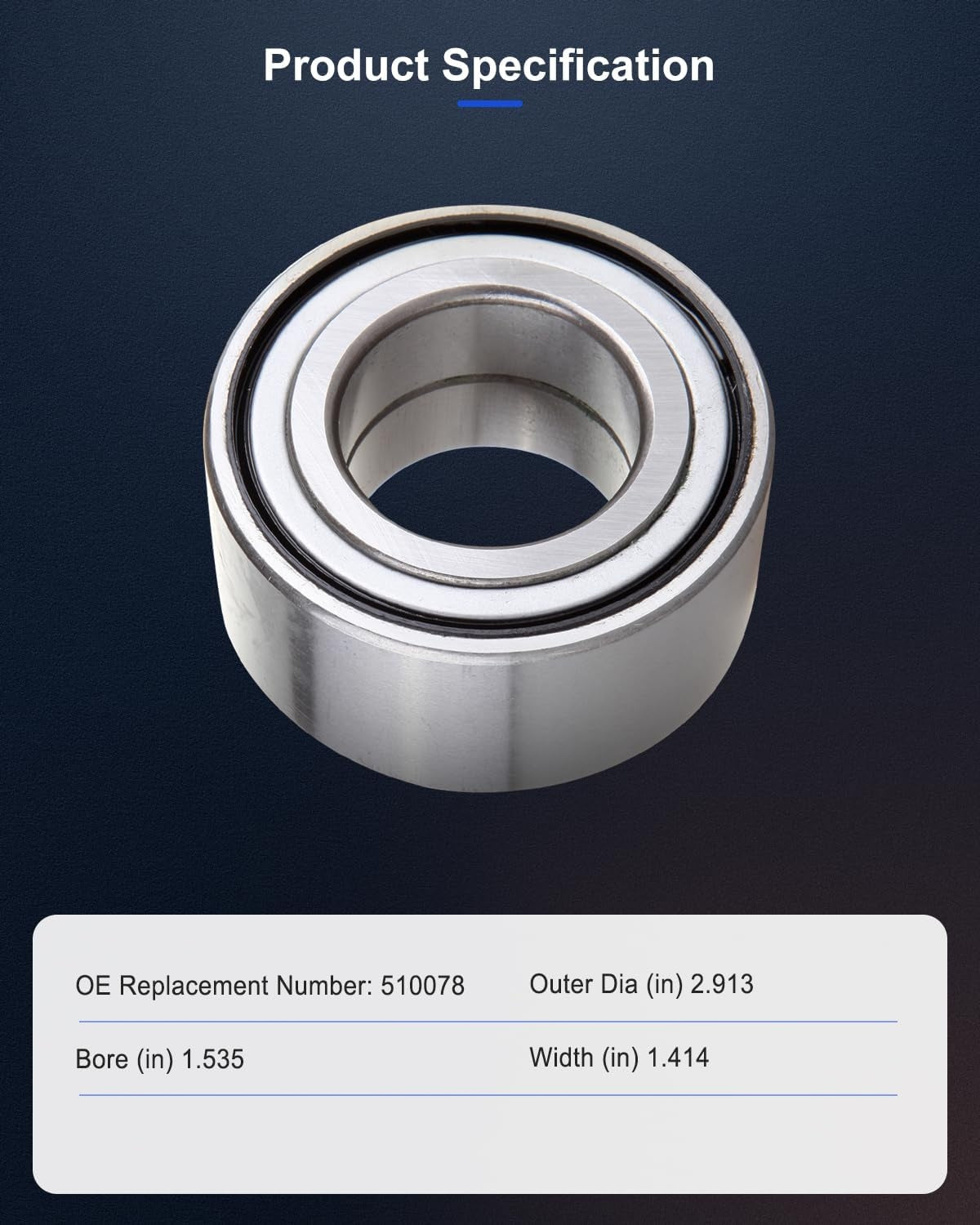 New, ECCPP Wheel Hub and Bearing Assembly Front 510078 fit for Hyundai Elantra 2001-2006, for Hyundai Tiburon 2003-2008, for Kia Wheel Bearing Hubs 1pc