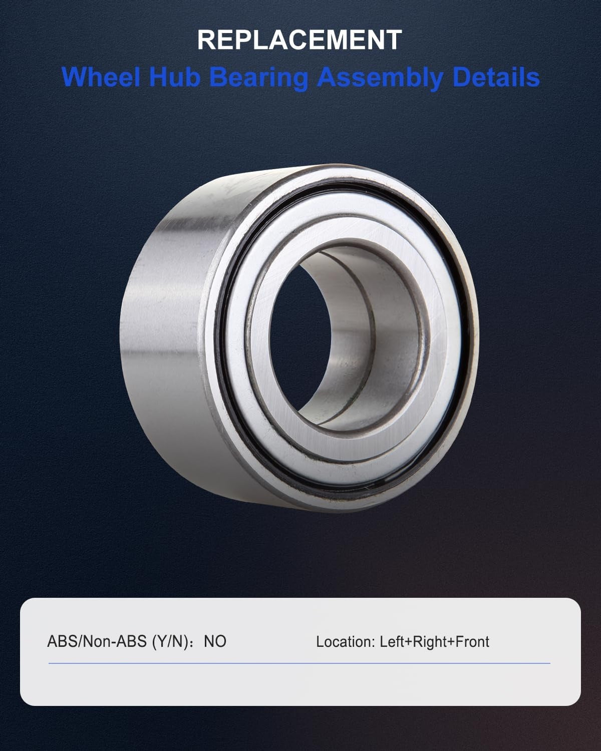 New, ECCPP Wheel Hub and Bearing Assembly Front 510078 fit for Hyundai Elantra 2001-2006, for Hyundai Tiburon 2003-2008, for Kia Wheel Bearing Hubs 1pc