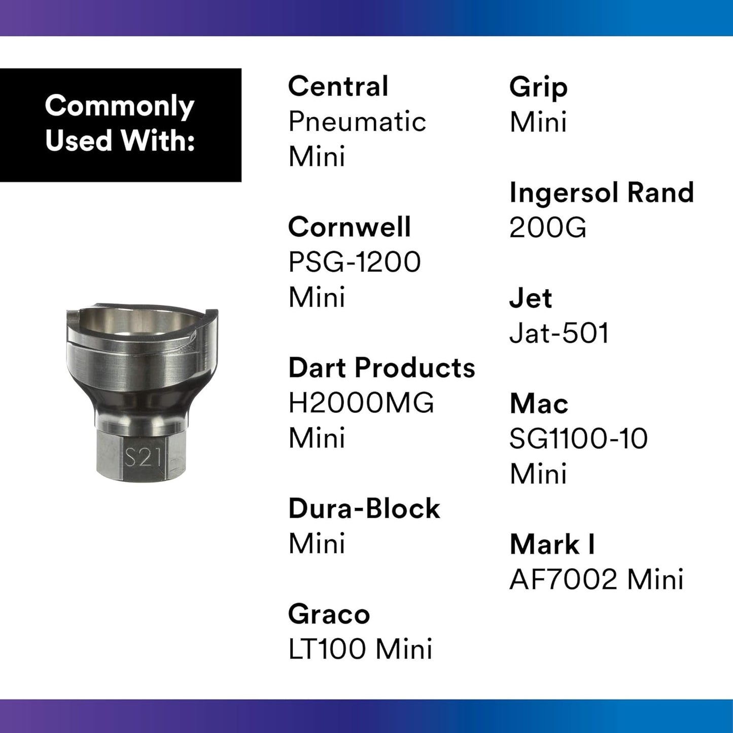 New, 3M PPS 2.0 Spray Gun Adapter #S21, 26105, 14 mm Female, 1.0 mm Thread, Connects Numerous Paint Gun Brands to PPS 2.0 Paint Spray System, 1 Pack