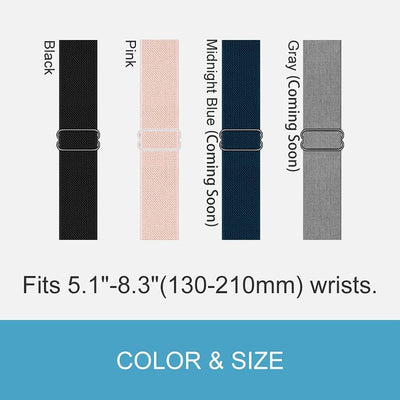 New, Stretchy Loop Nylon Strap Compatible with Garmin forerunner 45/45S Bands Replacement Accessory Adjustable Elastic
