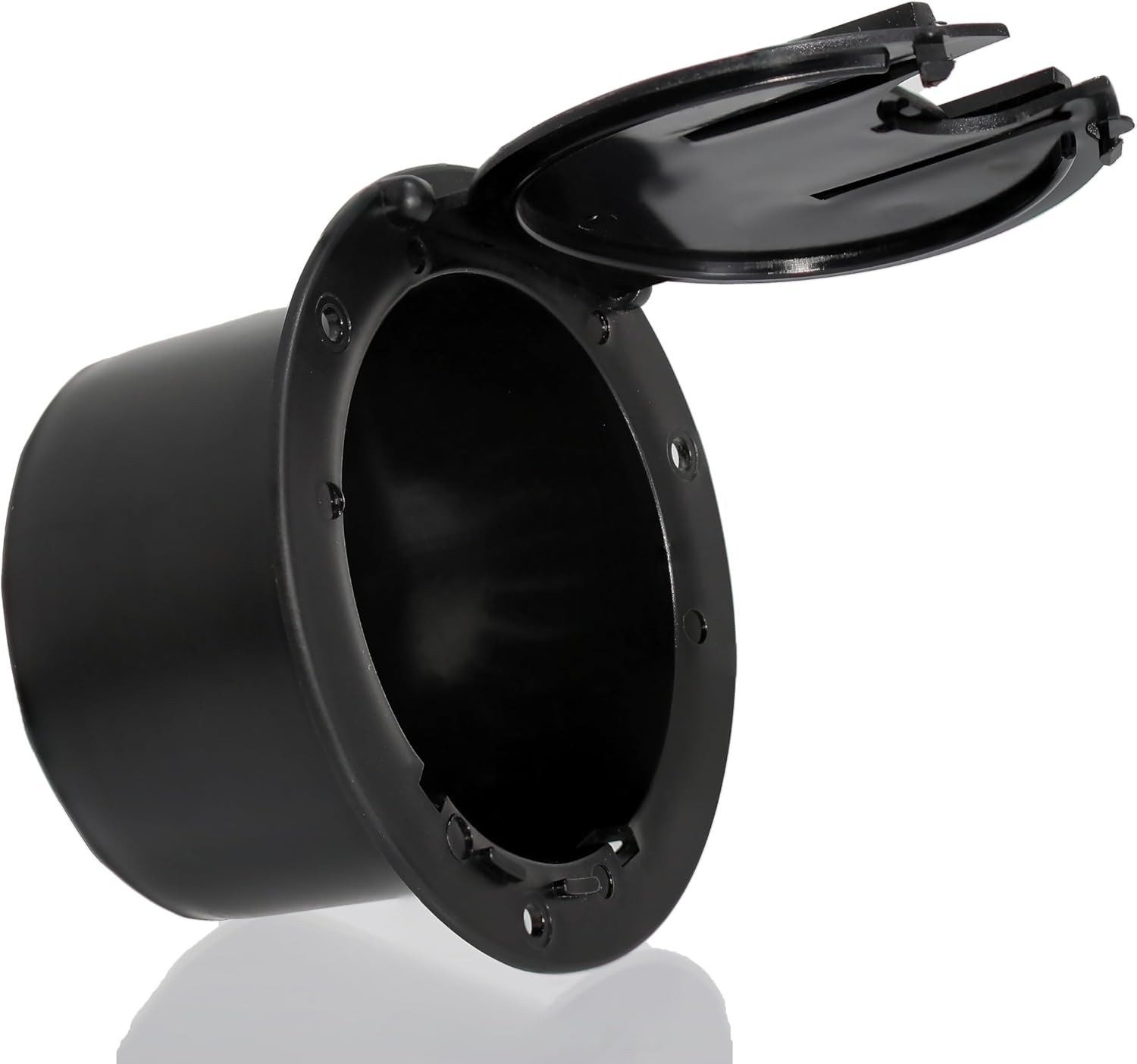 New, 2Pcs Round Electric Cable Hatch RV Camper Cord Cover,Compatible Travel Tent Trailer Motorhome,Accepts up to 50 Amp Cord(Black)