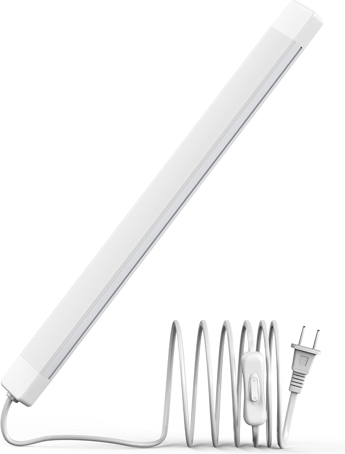 New, ASOKO 16 Inch Under Cabinet Lights,Plug and Play Under Counter Lighting,6000K Cool White with 700LM Bright,ETL Light Bar with ON/Off Switch for Kitchen,Under Desk,Workbench