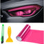 Open Box, 12 × 48 Inch Car Light Tint Film, Shiny Chameleon Headlights Tail Lights Fog Lights Films with Squeeze & Cutter, Self Adhesive Vinyl Film Sticker Sheet Roll Car Accessories (Pink)