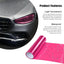 Open Box, 12 × 48 Inch Car Light Tint Film, Shiny Chameleon Headlights Tail Lights Fog Lights Films with Squeeze & Cutter, Self Adhesive Vinyl Film Sticker Sheet Roll Car Accessories (Pink)